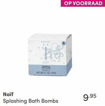 Baby & Tiener Naïf splashing bath bombs aanbieding