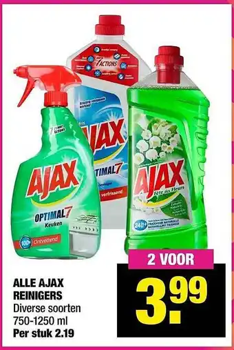 Big Bazar Alle Ajax Reinigers aanbieding
