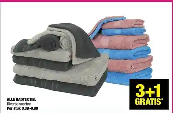 Big Bazar Alle Badtextiel 3+1 Gratis aanbieding