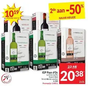 Intermarché Igp pays d`oc la croix du pin expert club verschillende soorten ln bib aanbieding
