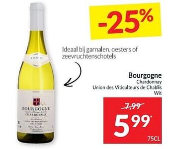 Intermarché Bourgogne chardonnay union des viticulteurs de chablis wit aanbieding