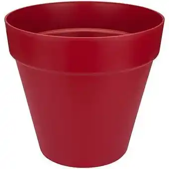 Brico Elho bloempot Loft Urban wielen rond 40cm veenbes rood aanbieding