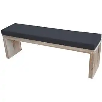 Brico Wood4You loungebank ’Zaandam’ bouwpakket steigerhout met kussen 150 x 40 cm aanbieding
