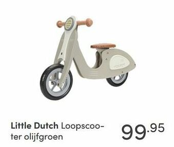 Baby & Tiener Little dutch loopscooter olijfgroen aanbieding