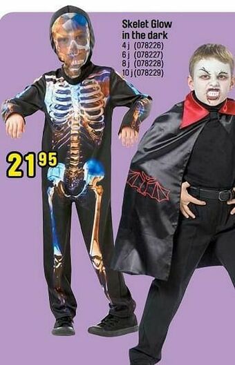 Happyland Skelet glow in the dark aanbieding