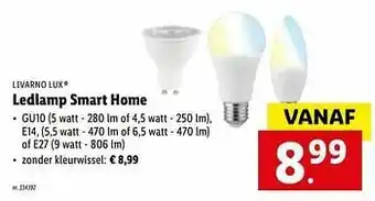 Lidl Ledlamp smart home zonder kleurwissel aanbieding