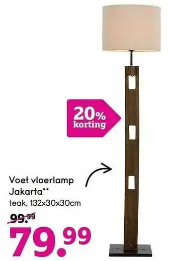 Leen Bakker Voet vloerlamp jakarta aanbieding