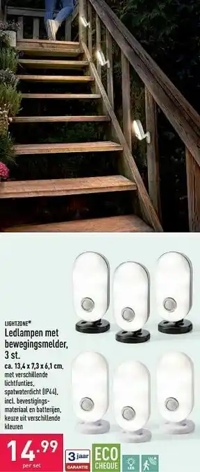 ALDI Ledlampen met bewegingsmelder aanbieding