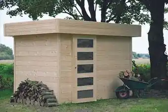 Brico Solid tuinhuis Oslo hout 302x204cm aanbieding