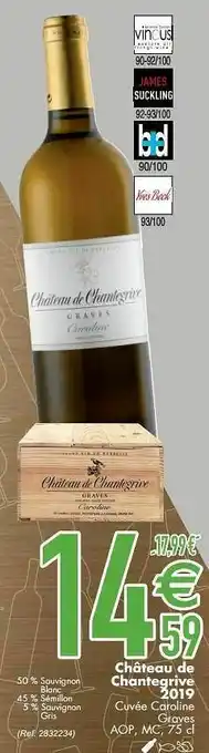 Cora Château de chantegrive 2019 cuvée caroline graves aop mc aanbieding