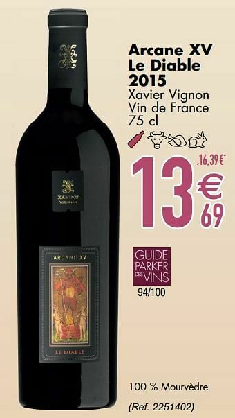 Cora Arcane xv le diable 2015 xavier vignon vin de france aanbieding