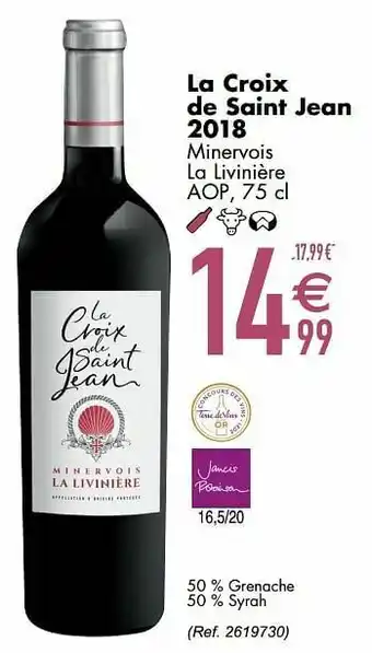 Cora La croix de saint jean 2018 minervois la livinière aop aanbieding