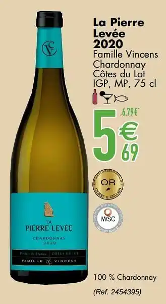 Cora La pierre levée 2020 famille vincens chardonnay côtes du lot igp mp aanbieding