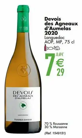 Cora Devois des agneaux d’aumelas 2020 languedoc aop mp aanbieding