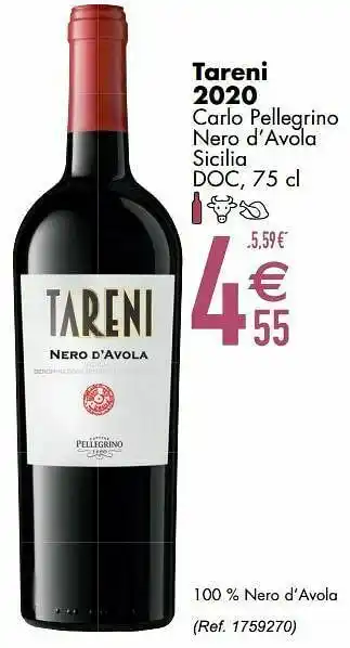 Cora Tareni 2020 carlo pellegrino nero d’avola sicilia doc aanbieding