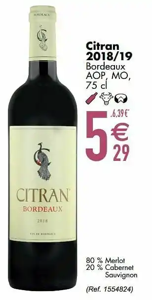 Cora Citran 2018-19 bordeaux aop mo aanbieding