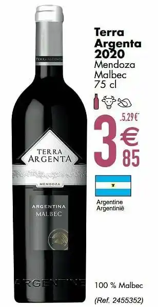 Terra argenta 2020 mendoza malbec