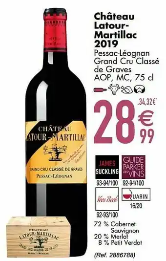 Cora Château latourmartillac 2019 pessac-léognan grand cru classé de graves aop mc aanbieding
