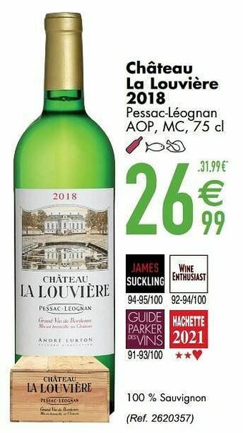 Cora Château la louvière 2018 pessac-léognan aop mc aanbieding