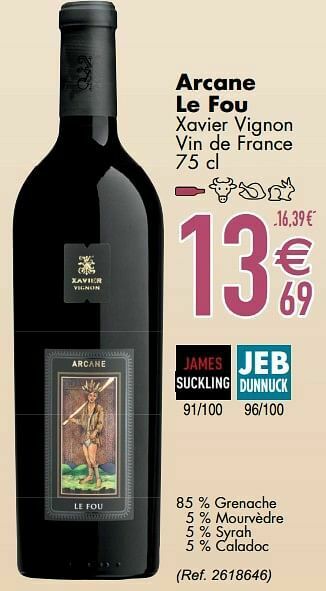 Arcane le fou xavier vignon vin de france
