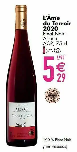 Cora L’âme du terroir 2020 pinot noir alsace aop aanbieding