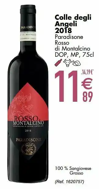 Cora Colle degli angeli 2018 paradisone rosso di montalcino dop mp aanbieding
