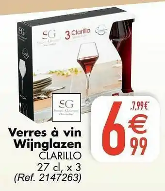 Cora Verres à vin wijnglazen clarillo aanbieding