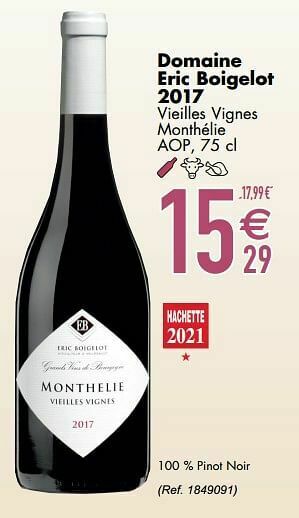 Cora Domaine eric boigelot 2017 vieilles vignes monthélie aop aanbieding