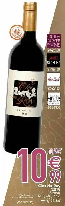 Cora Clos du roy 2019 fronsac aop mc aanbieding