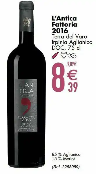 L’antica fattoria 2016 terra del varo irpinia aglianico doc