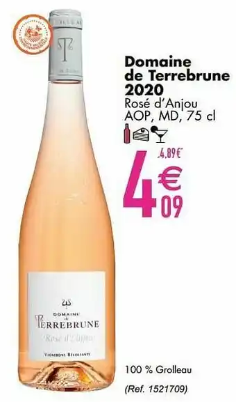 Cora Domaine de terrebrune 2020 rosé d’anjou aop aanbieding