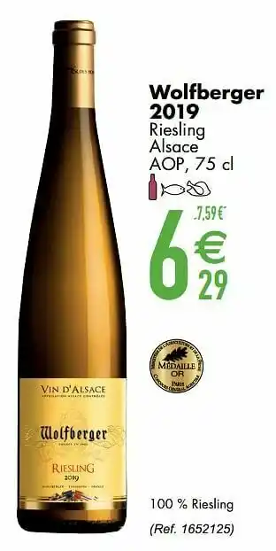 Cora Wolfberger 2019 riesling alsace aop aanbieding