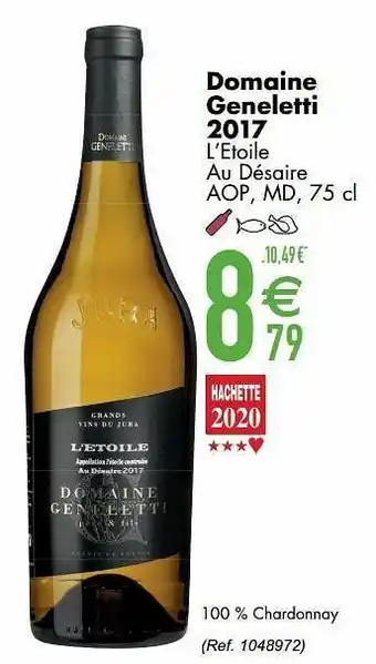 Cora Domaine geneletti 2017 l’etoile au désaire aop aanbieding