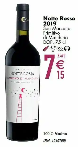 Cora Notte rossa 2019 san marzano primitivo di manduria dop aanbieding