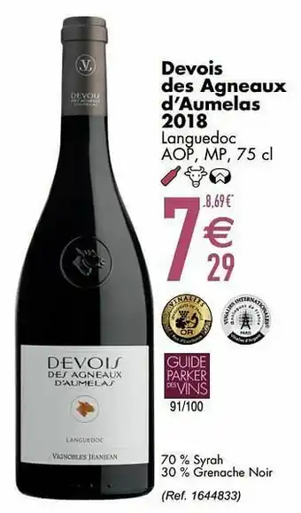 Cora Devois des agneaux d’aumelas 2018 languedoc aop mp aanbieding