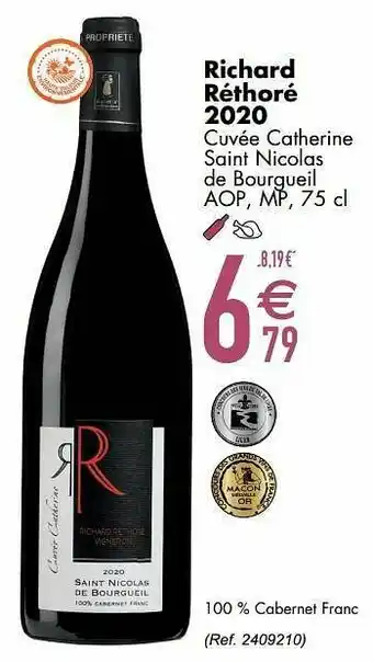 Cora Richard réthoré 2020 cuvée catherine saint nicolas de bourgueil aop aanbieding