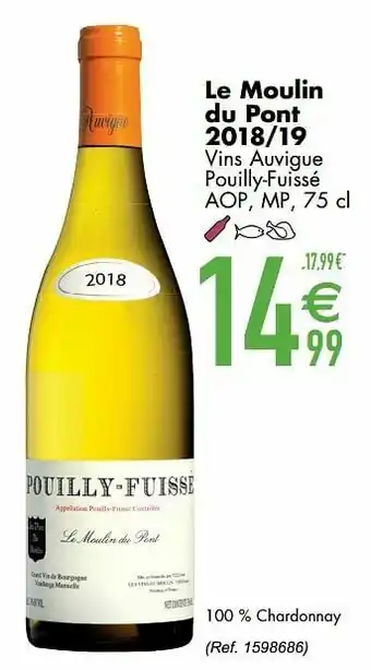 Cora Le moulin du pont 2018-19 vins auvigue pouilly-fuissé aop aanbieding