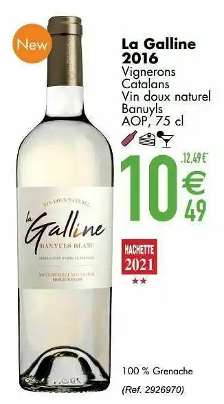 Cora La galline 2016 vignerons catalans vin doux naturel banuyls aop aanbieding