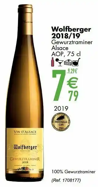 Cora Wolfberger 2018-19 gewurztraminer alsace aop aanbieding