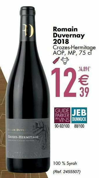 Cora Romain duvernay 2018 crozes-hermitage aop mp aanbieding