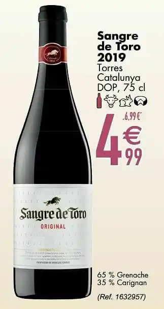 Cora Sangre de toro 2019 torres catalunya dop aanbieding