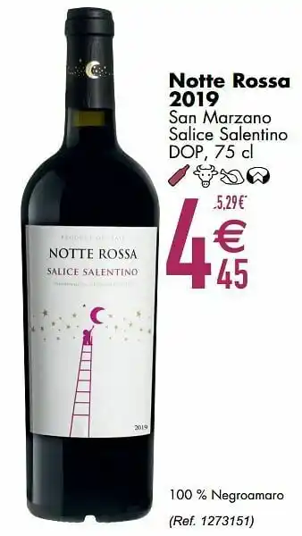 Cora Notte rossa 2019 san marzano salice salentino dop aanbieding