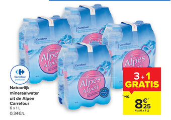 Carrefour Natuurlijk mineraalwater uit de Alpen Carrefour aanbieding