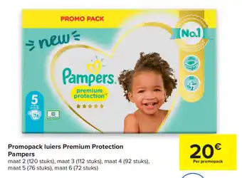 Carrefour Promopack luiers Premium Protection Pampers aanbieding