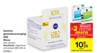 Carrefour Gamma gezichtsverzorging Q10 Nivea aanbieding
