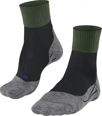 FALKE TK2 Explore Cool Short Wandelen anti blaren functioneel garen sportsokken heren zwart - Maat 42-43