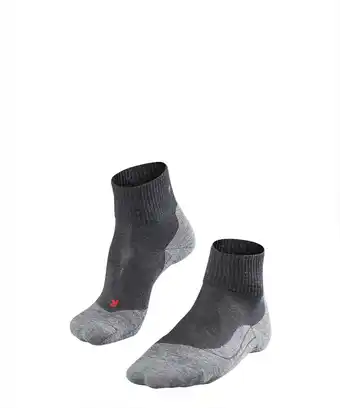 Bol.com FALKE TK5 Wander Short Wandelen anti blaren, anti zweet merino wol sportsokken heren grijs - Maat 42-43 aanbieding