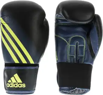 Bol.com adidas Speed 100 Bokshandschoenen - Mannen - zwart/blauw/geel aanbieding