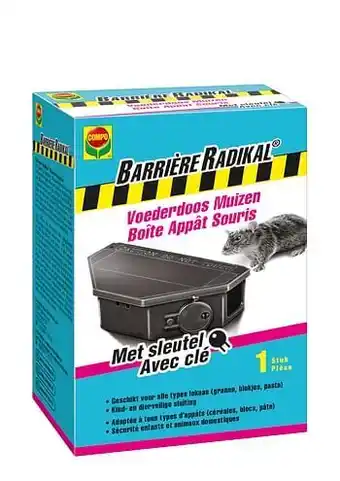 Brico Compo voerdoos muizen Barrière Radikal 1 stuk aanbieding
