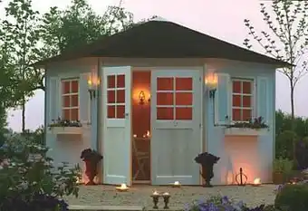 Brico Solid tuinhuis Nancy hout 305x305cm aanbieding